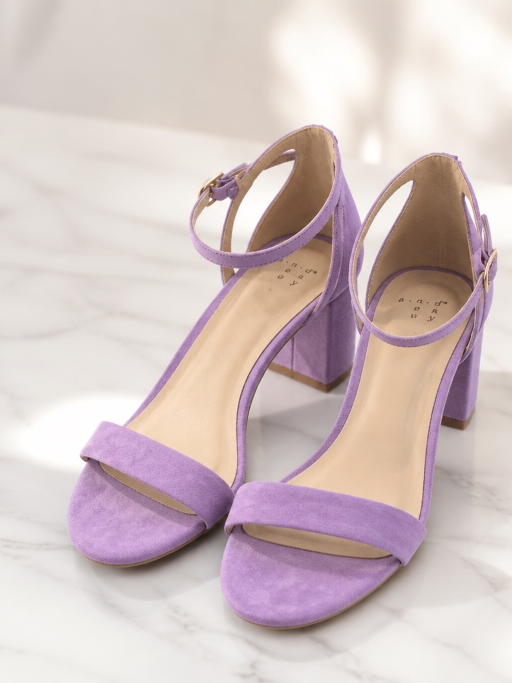 TARGET A New Day Lilac Suede Sandals Size 9.5